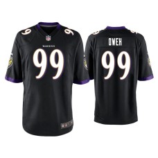 Men's Baltimore Ravens #99 Jayson Oweh Black Game Jersey