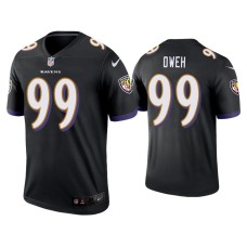 Men's Baltimore Ravens #99 Jayson Oweh Black Legend Jersey