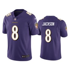 Men's Baltimore Ravens #8 Vapor Untouchable Limited Lamar Jackson Vapor Limited Purple Jersey