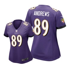 Women's Baltimore Ravens #89 Purple Mark Andrews Nike Game Jersey