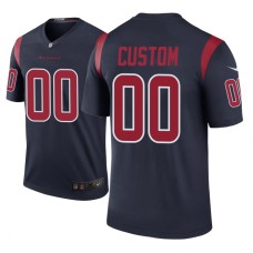 Men's Houston Texans #00 Custom Navy Nike legend color rush Jersey