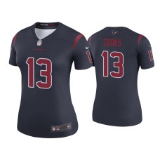 Women's Houston Texans #13 Color Rush Legend Brandin Cooks Navy Jersey