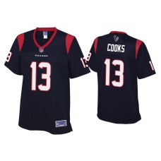 Women's Houston Texans #13 Brandin Cooks Navy Pro Line Jersey