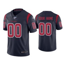 Men's Houston Texans #00 Custom 100th Season Navy Color Rush Jersey