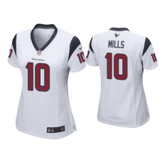 Women's Houston Texans #10 Davis Mills White Game Jersey