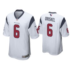 Men's Houston Texans #6 Jeff Driskel White Game Jersey