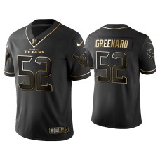 Men's Houston Texans #52 Golden Edition Vapor Limited Texans Jonathan Greenard Black Jersey