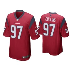 Men's Houston Texans #97 Maliek Collins Red Game Jersey