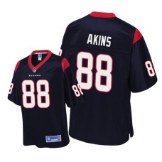 Youth Houston Texans #88 Navy Jordan Akins Pro Line Jersey